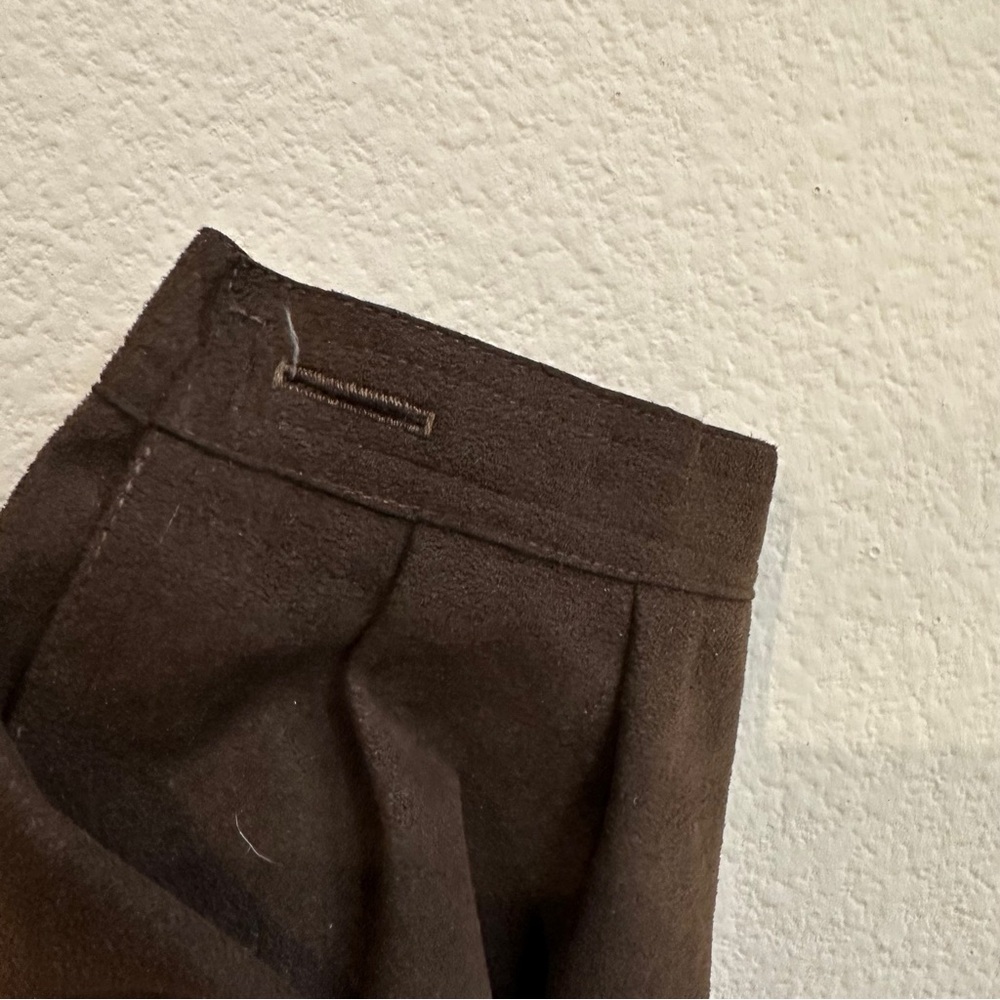 Vintage Halston Chocolate Brown Wool Duster Coat 1970s Union Made USA Minimalist - Picture 9 of 13